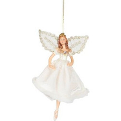 EUROLAMP ΝΕΡΑΙΔΑ ΜΕ ΛΕΥΚΗ ΓΟΥΝΙΝΗ ΦΟΥΣΤΑ 15.5CM 600-46470