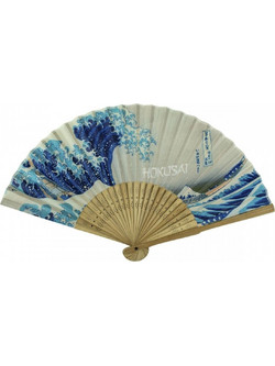 Βεντάλια Vague Hokusai 21x37 cm