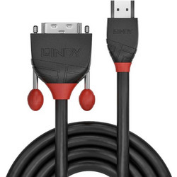 Lindy Cable DVI-D male - HDMI male 2m Μαύρο (36272)