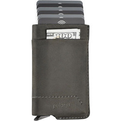 Pularys Gobi Rfid Black Hunter δερμάτινο μαύρο Πορτοφόλι καρτών 172428401
