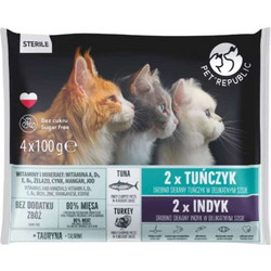 Pet Republic Sterilised with Tuna & Turkey 9x4x100gr