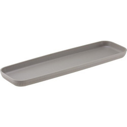 Δίσκος Μελαμίνης GN2 4 53x16xΥ3cm γκρι σειρά Norway με κάθετες ρίγες Leone c540719