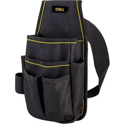 DELI DELI εργαλειοθήκη μέσης DL430003 για εργαλεία χειρός, 25x12cm, μαύρη