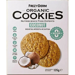 Frezyderm Organic Cookies Coconut Βιολογικά Μπισκότα με Καρύδα Χωρίς Ζάχαρη 135g