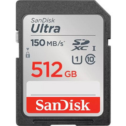 Sandisk Ultra SDXC 512GB Class 10 U1 UHS-I 150MB/s