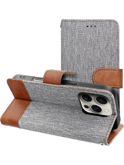 Θήκη κινητού Forcell Jeans Book for iPhone 17 Air Gray