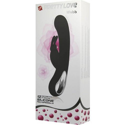 Pretty Love Webb Δονητής Rabbit 21cm Μαύρος
