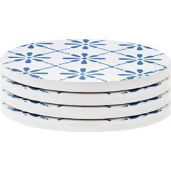 Estia 07-39257 Aegean Tile Σουβέρ Κεραμικό με Βάση 10.3x10.3cm 4τμχ