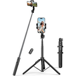 Selfie stick Ugreen LP586 telescopic tripod with Bluetooth remote control 1.5m - black