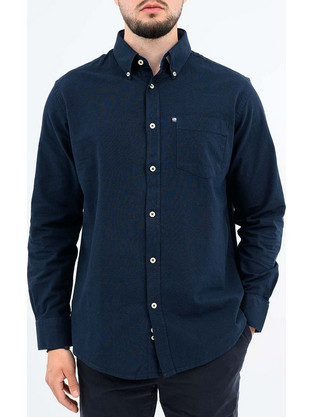 Ascot Ανδρικό Πουκάμισο Μακρυμάνικο 15362209-23 Navy Blue