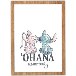Κορνίζα με LED Φως Stitch - Angel 'Ohana means family'