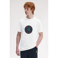 FRED PERRY TENNIS BADGE - ΑΝΔΡΙΚΟ T-SHIRT ΛΕΥΚΟ