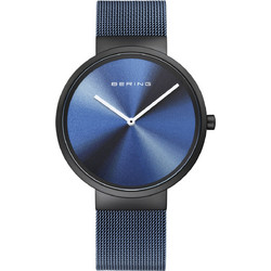 Bering Classic Ανδρικό Ρολόι με Μπλε Μεταλλικό Μπρασελέ 19039-327
