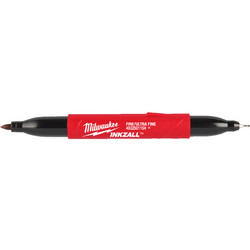 Milwaukee Inkzall Μαρκαδόρος Διπλής Μύτης Extra Λεπτή / Λεπτή Μαύρος 4932501154