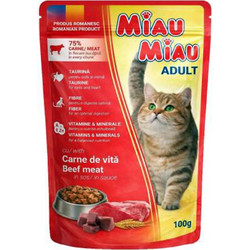 Pet Camelot Miau Miau Adult with Beef in Gravy 100gr