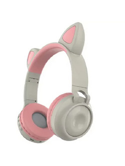 Andowl Q-EM51 Ενσύρματα & Ασύρματα Bluetooth Ακουστικά On Ear Λευκά Ροζ