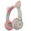 Andowl Q-EM51 Ενσύρματα & Ασύρματα Bluetooth Ακουστικά On Ear Λευκά Ροζ