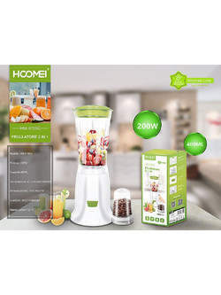 Hoomei HM-6708G Μπλέντερ για Smoothie με Γυάλινη Κανάτα 400ml 200W