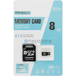 Treqa microSDHC 8GB Class 10 U1 UHS-I A1 100MB/s + Adapter