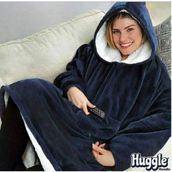 Huggle Plush Κουβέρτα Βελουτέ King Size 70x90εκ. Μπλε