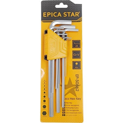 Epica Star Σετ 9 Κλειδιά Allen σε Σχήμα L EP-50662