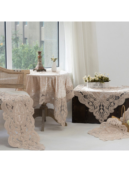 Καρέ light coffe 85x85cm Liolios Home 2784 PLS-TB1156