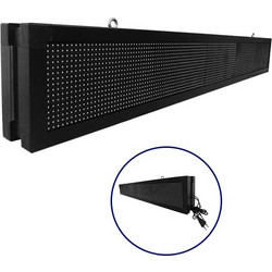 GLOBOSTAR(R)DISPLAY 90312 Κυλιόμενη Ψηφιακή Επιγραφή P10 Διπλής Όψης LED AC 220-240V Αδιάβροχο IP65 Πράσινο - WiFi Control μέσω FK APP - Αισθητήρας Θερμοκρασίας & Υγρασίας - Μ168 x Π12 x Υ24cm