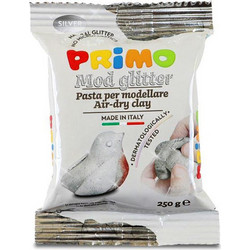 Πηλός glitter 250gr Primo ασημί 2858MOD250GS