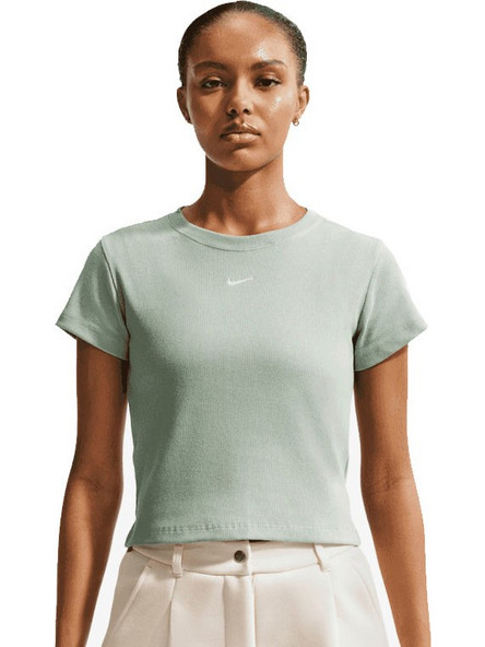 Nike Sportswear Womens Tight Ribbed Short-Sleeve T-Shirt (HV4994-006)Steam
