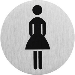 SEILFLECHTER πινακίδα WC γυναικών 972090, αυτοκόλλητη, Φ75mm