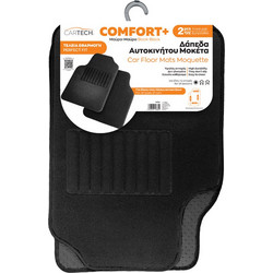 CARTECH ΔΑΠΕΔΑ ΜΟΚΕΤΑ COMFORT+ ΜΑΥΡΟ-ΜΑΥΡΟ ΜΠΡΟΣΤΙΝΑ ΖΕΥΓΟΣ IDEAL SIZE 10384