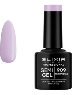 Elixir Semigel 909 Periwinkle Ημιμόνιμο Βερνίκι Νυχιών 8ml