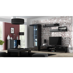 Cama set of two shelves 125cm SOHO black matte