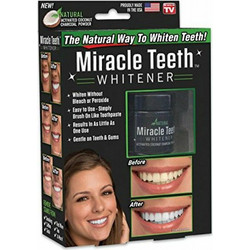 Natural Miracle Teeth Whitening Powder Πούδρα Λεύκανσης Δοντιών Ενεργού Άνθρακα 20gr