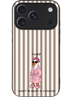 Sonique Stripe Stories Series Θήκη με Σχέδιο «I Lied» (iPhone 17 Pro)
