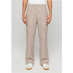 Urban Classics Seersucker Beach Ανδρικό Παντελόνι Brownmocca White