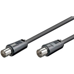 Καλώδιο Κεραίας Coax Male to Coax Female 2.5m Black 03.003.0109