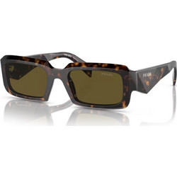 Prada PR27ZS 17K0/8Z Γυναικεία Γυαλιά Ηλίου Ορθογώνια Κοκάλινα Λευκά με Μαύρο Polarized Φακό