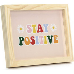 Ξύλινη Κορνίζα 'Stay Positive'