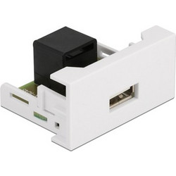 DELOCK module USB σε RJ45 Easy 45 81344, 22.5x45mm, λευκό