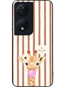 Sonique Stripe Stories Series Θήκη (Honor 90 Smart 5G / Honor X7b) Καφέ / Καμηλοπάρδαλη με Τσιχλόφουσκα