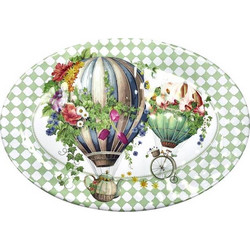 Brandani Δίσκος Σερβιρίσματος Μελαμίνης Wonderland 50 x 35.5 cm Πράσινο