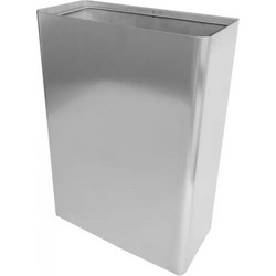 Bronze Art Ανοιχτός Κάδος Απορριμμάτων 25 Λίτρων 25TT-11 Brushed Nickel (Δαπέδου ή Τοίχου)