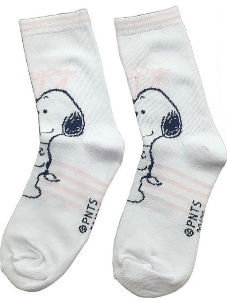 Παιδικές Κάλτσες Snoopy White Pink 7120262