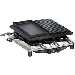 Steba RC 4 Plus Deluxe Chrome Ηλεκτρική Ψησταριά Raclette 1450W με Ρυθμιζόμενο Θερμοστάτη 29x29cm