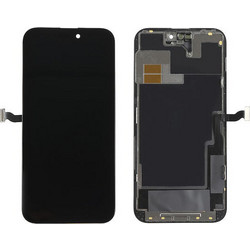 TW INCELL LCD για iPhone 14 Pro Max, camera-sensor ring, earmesh, μαύρη