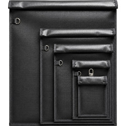Set of 5 fireproof RFID signal blocking bags OTN-5 - black