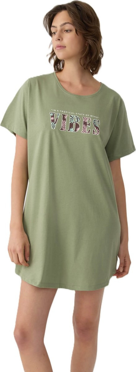 Νυχτικό γυναικών Minerva T-shirt Dress 90-53246-185 Χακί 5207395199813