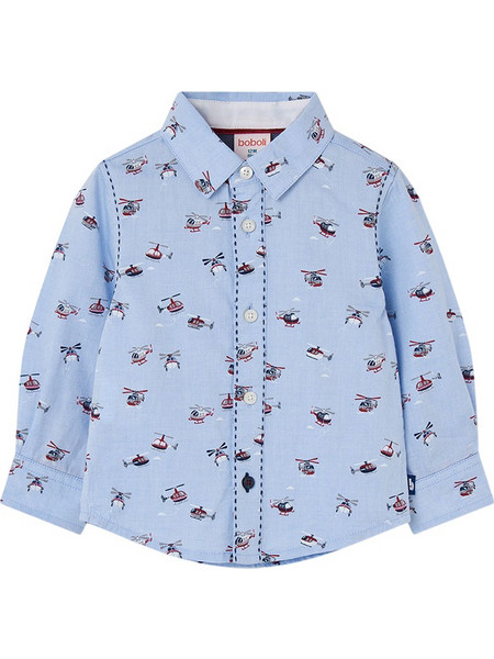 Boboli Oxford long sleeves shirt for boy -BCI (834016 9944) Αγόρι Collection FW26-27