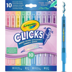 Crayola - Clicks Retractable Markers 10 Pcs - Pastel (358-588378)